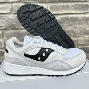 NEW Saucony Shadow 6000 White Black Athletic Shoe / S70668-1 / Men's Size 8